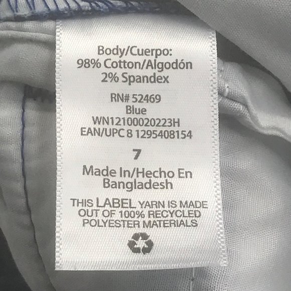 Wonder Nation Boy's Size 7 Adjustable Waist Flat Front Short Blue Palm Leaf New - Picture 6 of 13